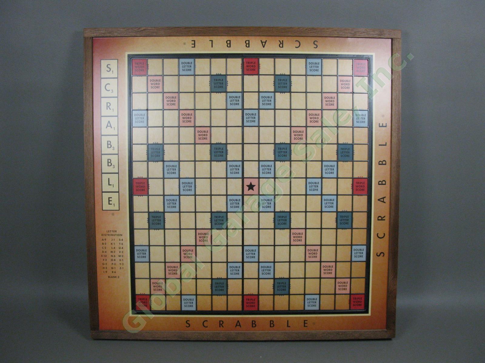 EXTRA LARGE Restoration Hardware Deluxe Vintage Rotating Scrabble Board Game NR 1