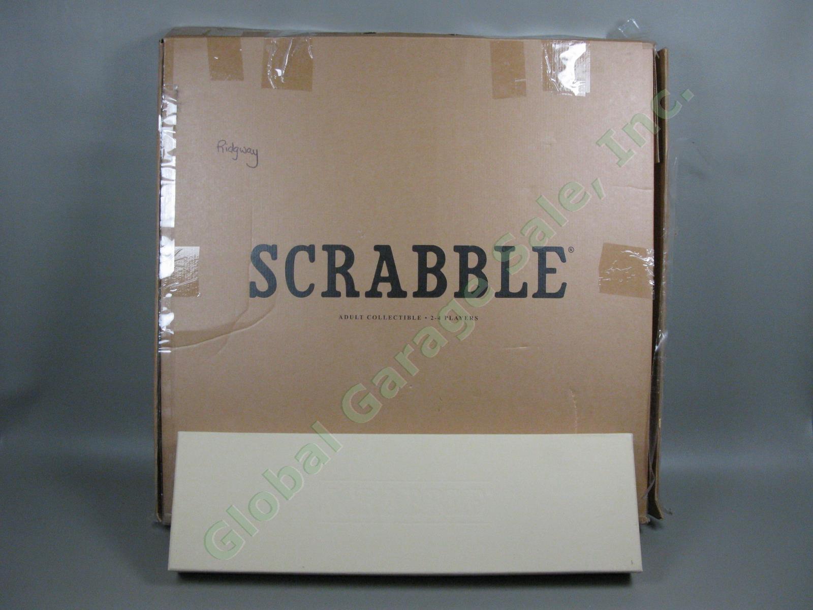 EXTRA LARGE Restoration Hardware Deluxe Vintage Rotating Scrabble Board Game NR 12
