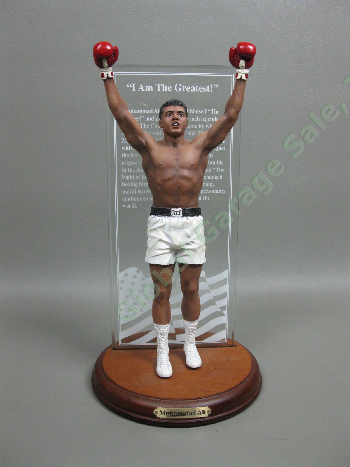Muhammad Ali The Greatest 2014 Danbury Mint Boxing Figurine Glass Panel #2109 NR