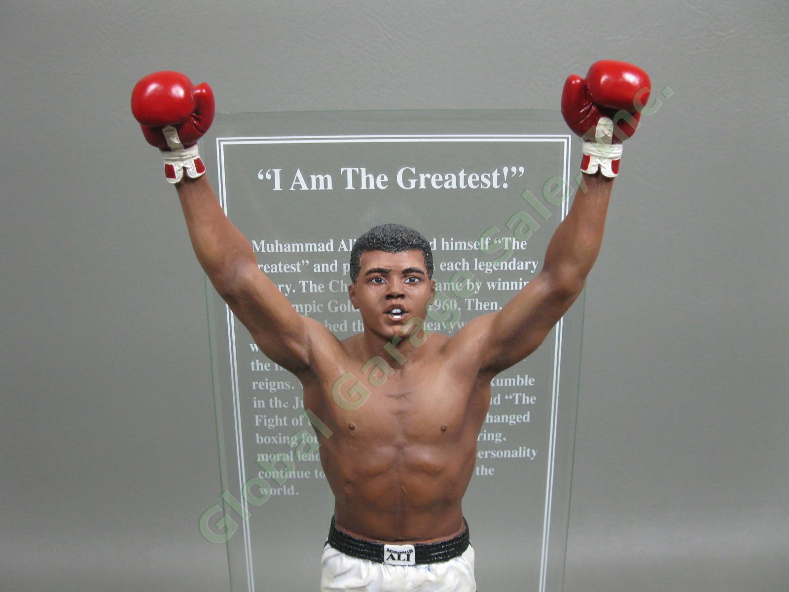 Muhammad Ali The Greatest 2014 Danbury Mint Boxing Figurine Glass Panel #2109 NR 1