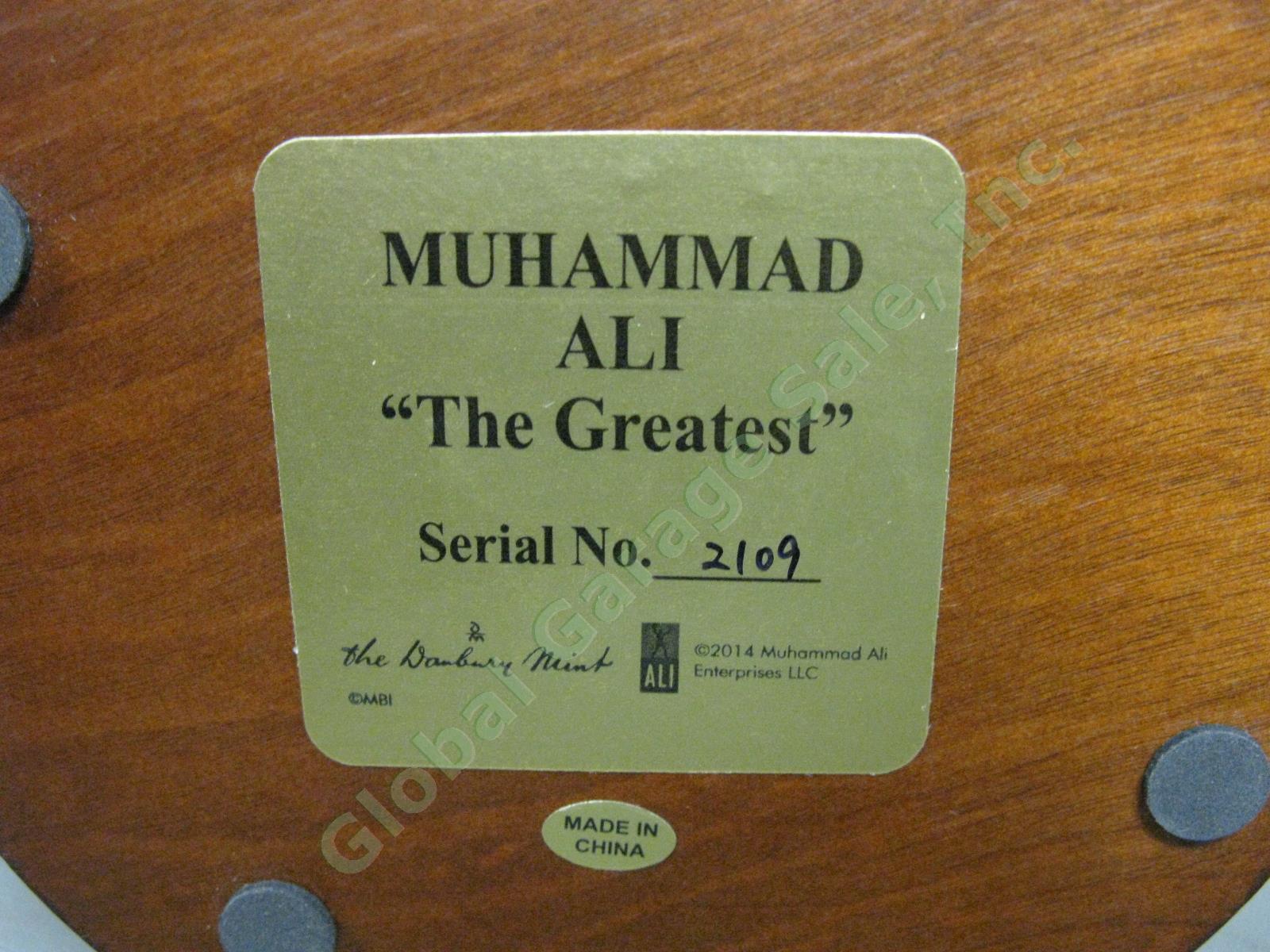 Muhammad Ali The Greatest 2014 Danbury Mint Boxing Figurine Glass Panel #2109 NR 7