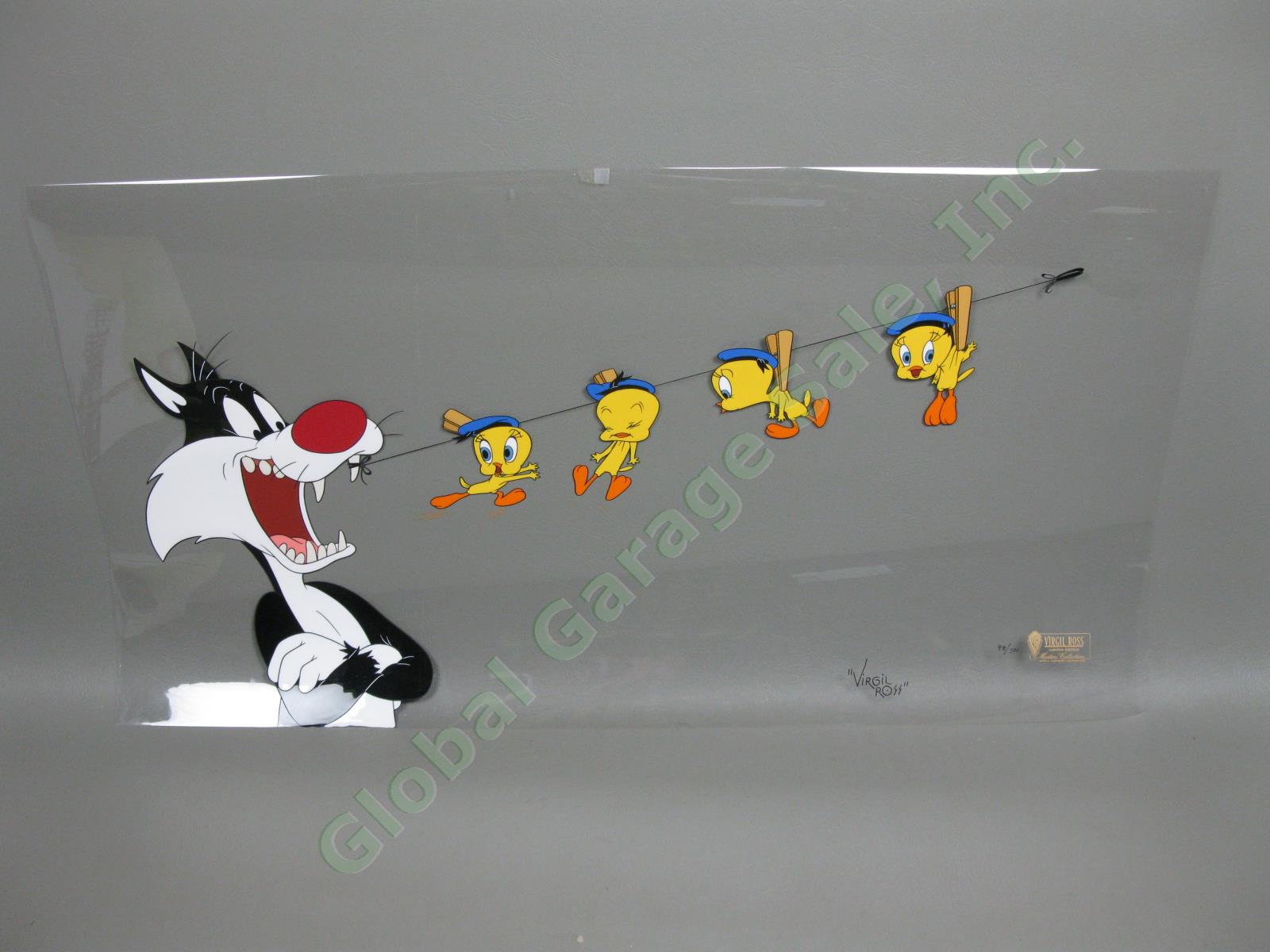 1982 Virgil Ross SIGNED Hooked On Tweety Bird Sylvester Animation Cel Warner NR 1