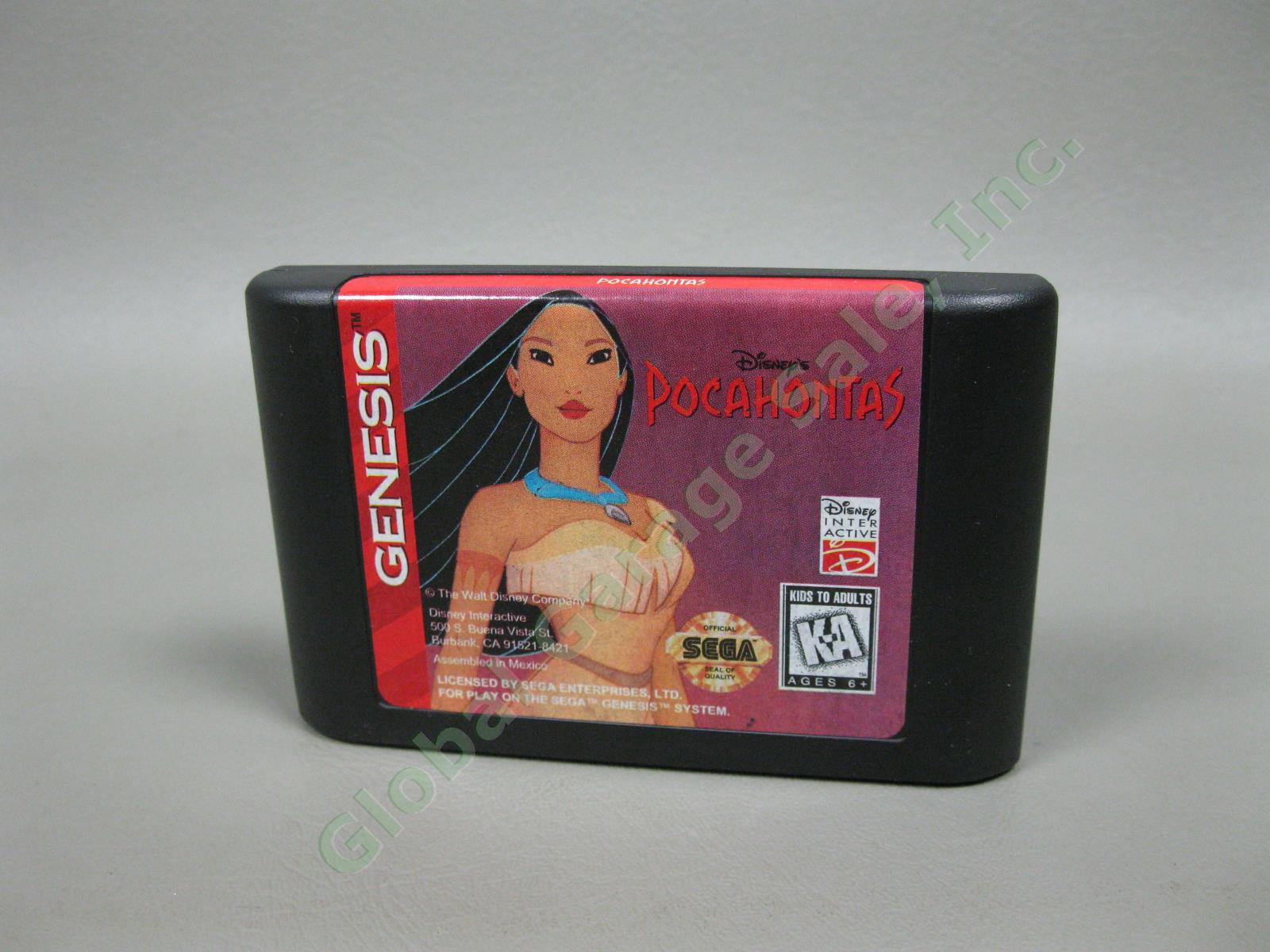 Sega Genesis Pocahontas Video Game Complete In Case w/ Cartridge Insert & Poster 8