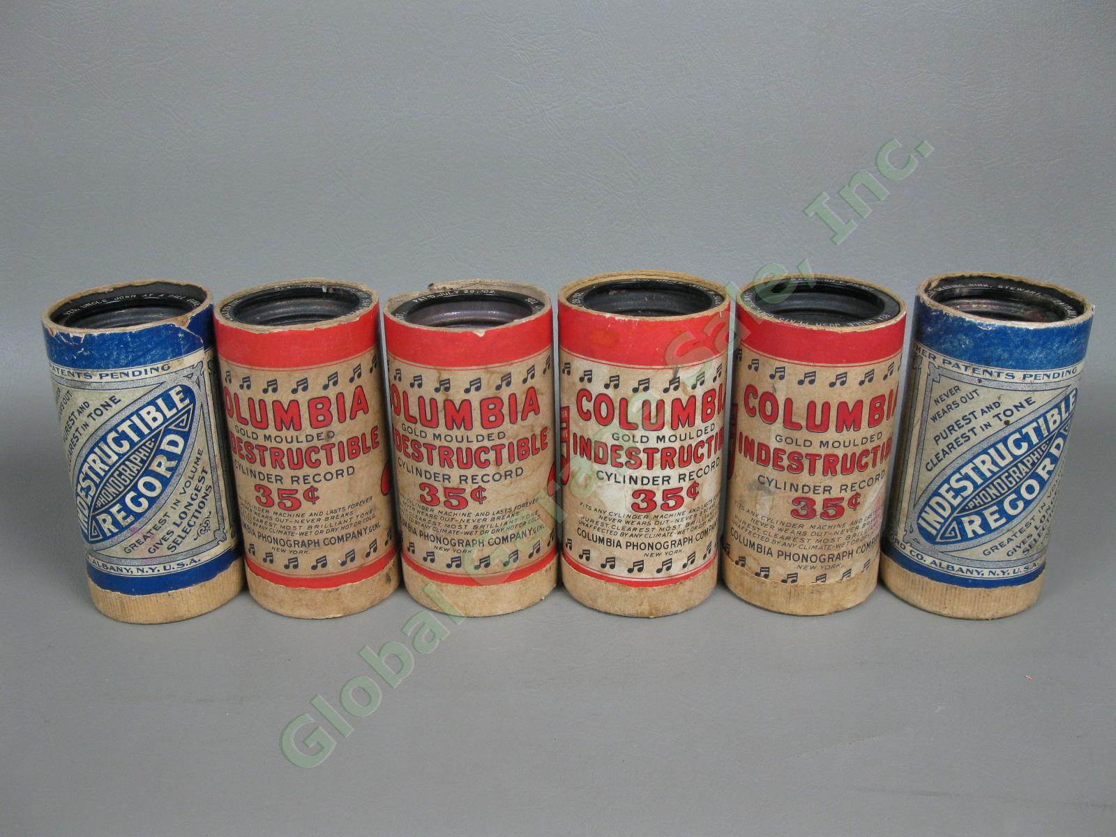 6 RARE Uncle Josh Weathersby Cal Stewart Punkin Center Cylinder Record Lot NR