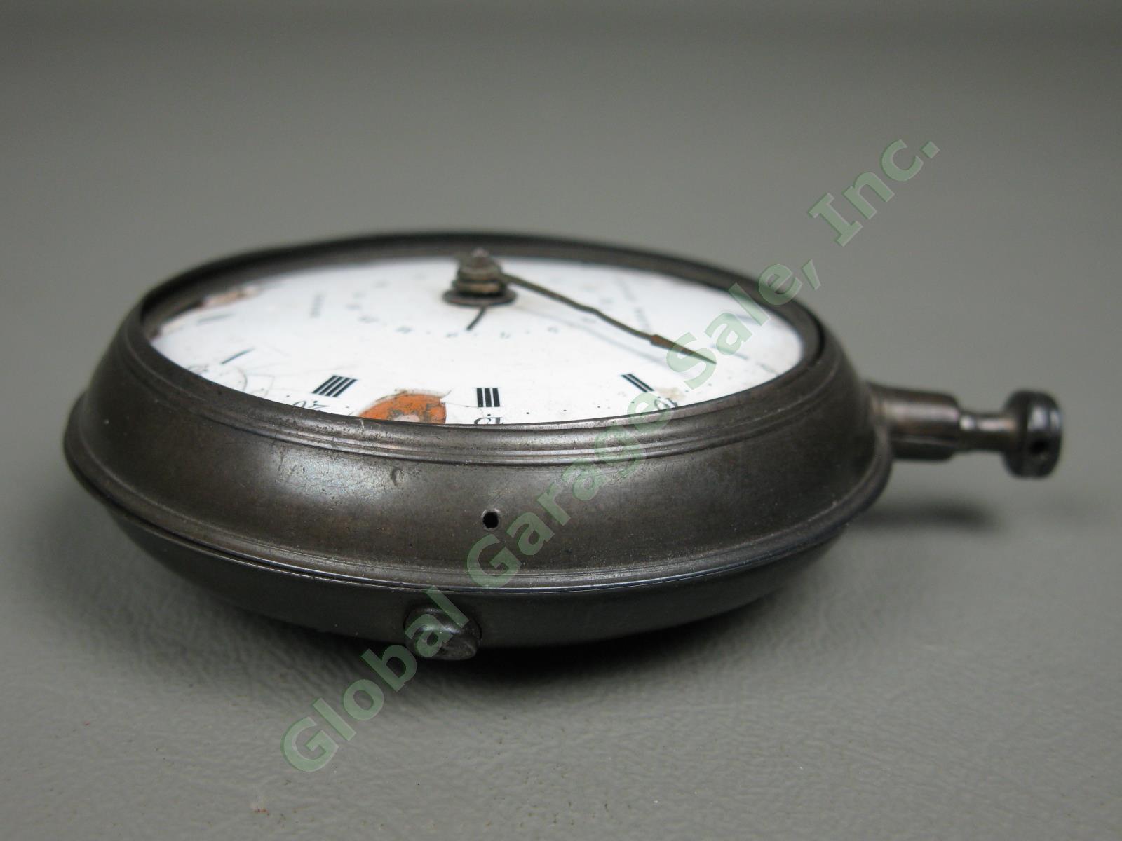 Antique Eardley Norton Calendar Pocket Watch Sterling Silver Case London England 1