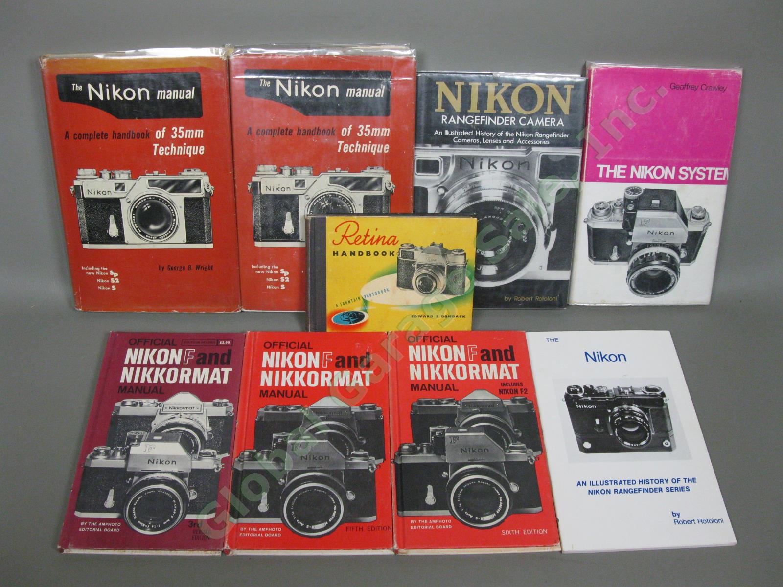 VTG Nikon Film Camera Books Manuals & Rangefinder Illustrated History SIGNED NR