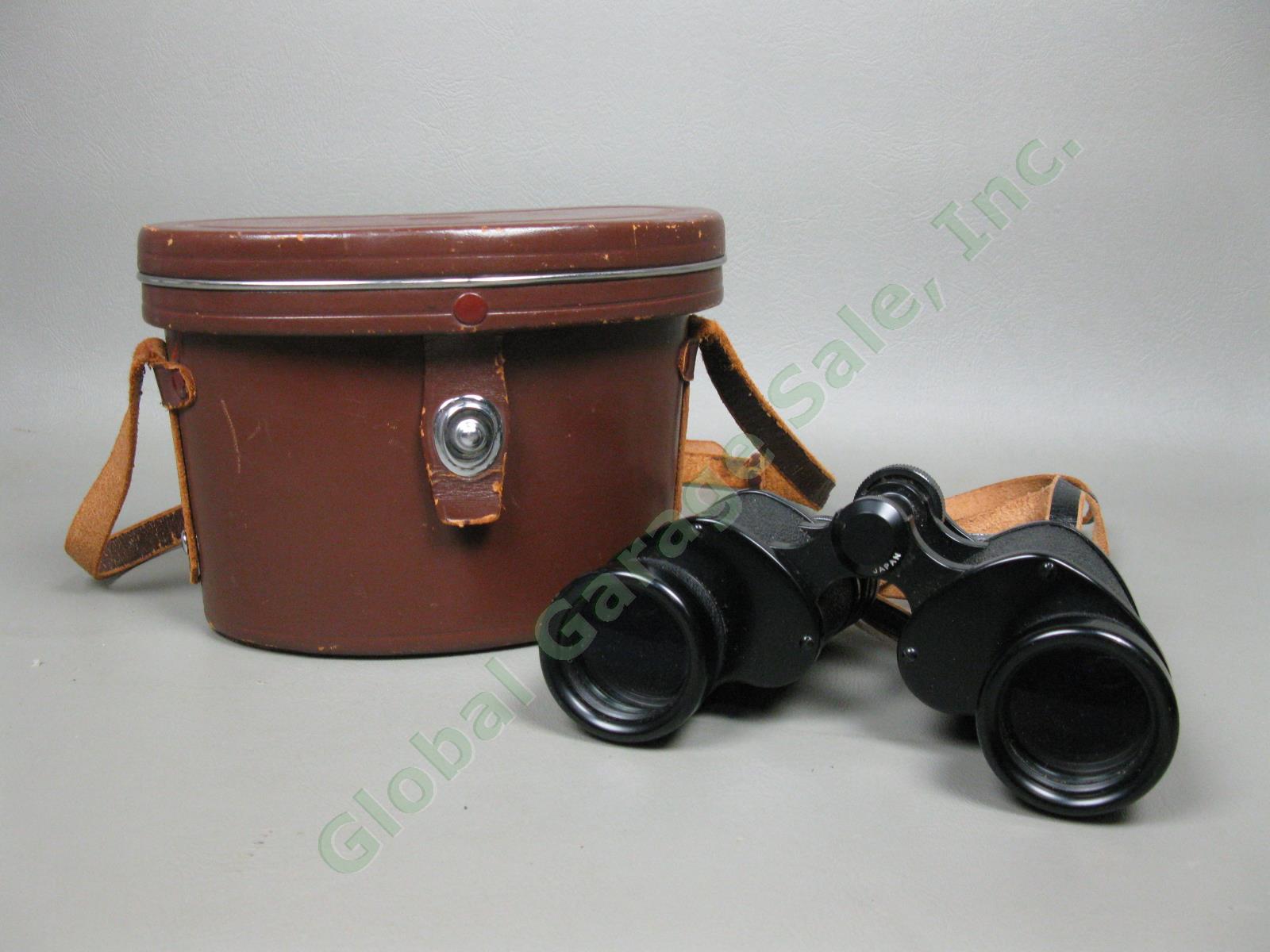 Vintage Nikon J-B7 Nippon Kogaku 7x35 Binoculars Tokyo Japan w/ Leather Case NR