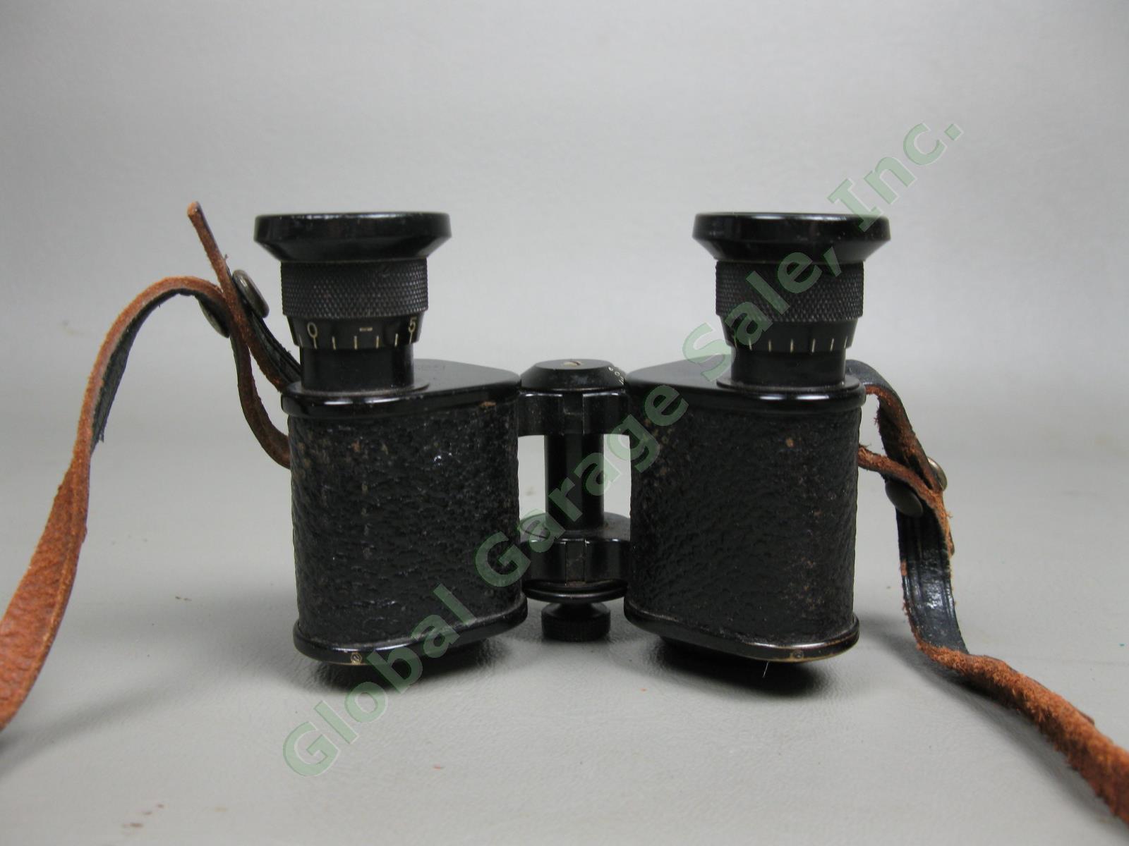 Vintage Carl Zeiss Jena Turol 4x Compact Binoculars w/ Leather Case #1063228 NR 4