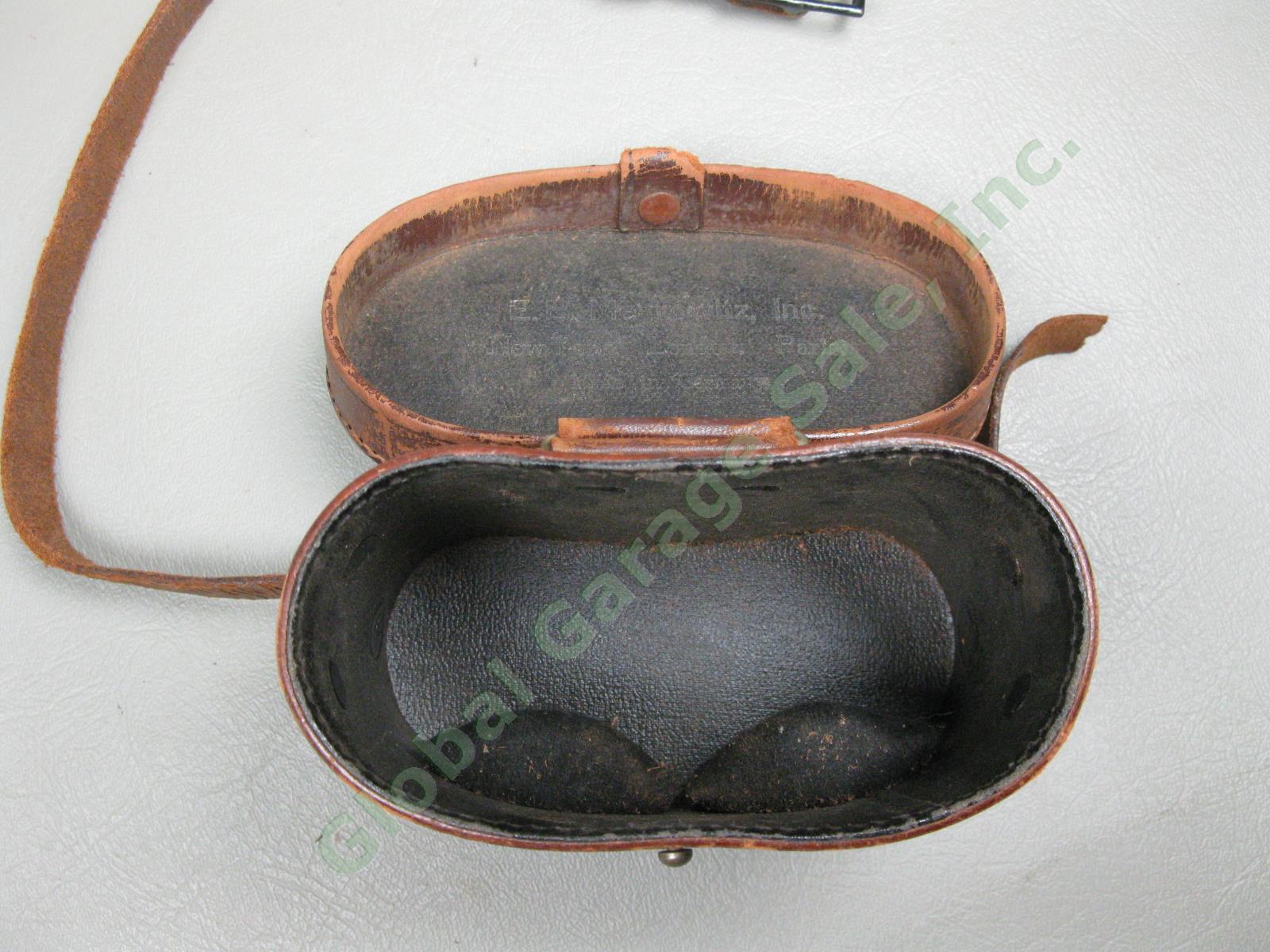 Vintage Carl Zeiss Jena Turol 4x Compact Binoculars w/ Leather Case #1063228 NR 7