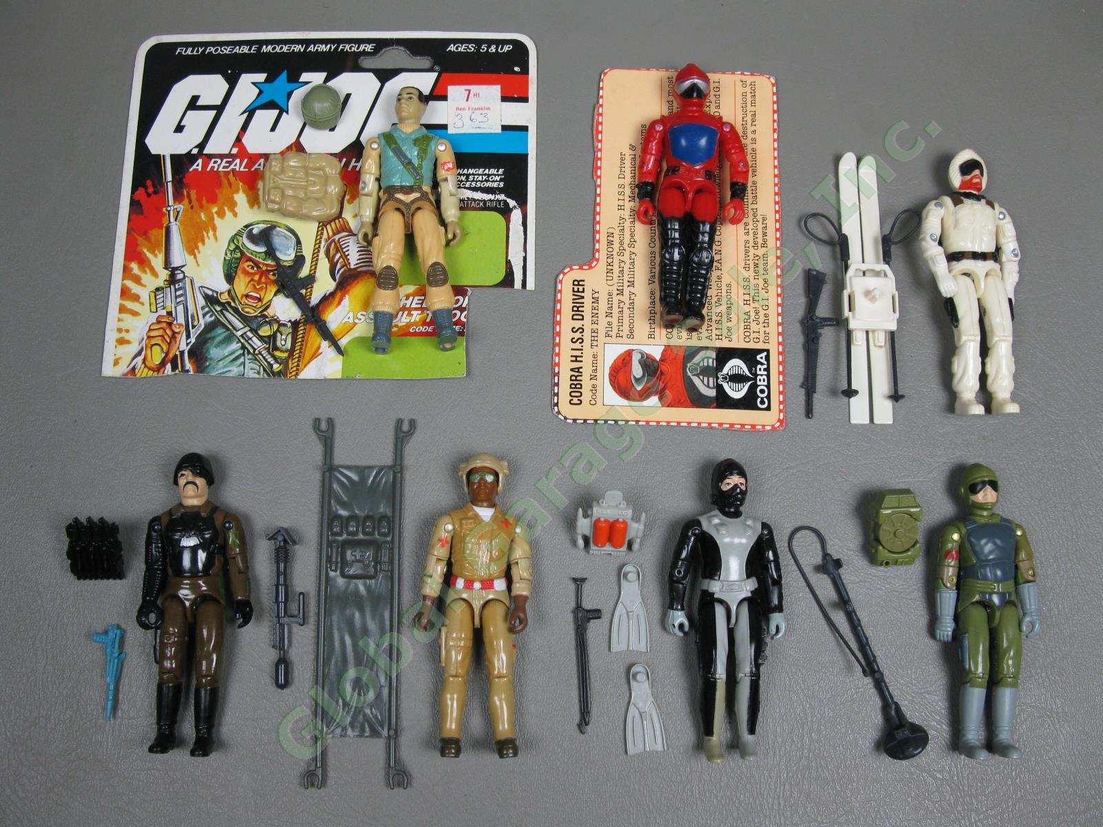7 Original Vintage 1983 GI Joe Cobra Action Figure Set Series 2 Collection Lot