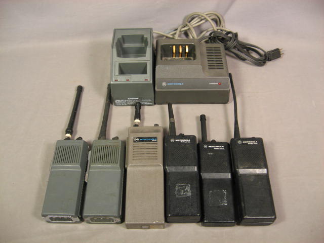 6 UHF VHF Radios Lot Motorola P110 HT90 Maxon +Chargers