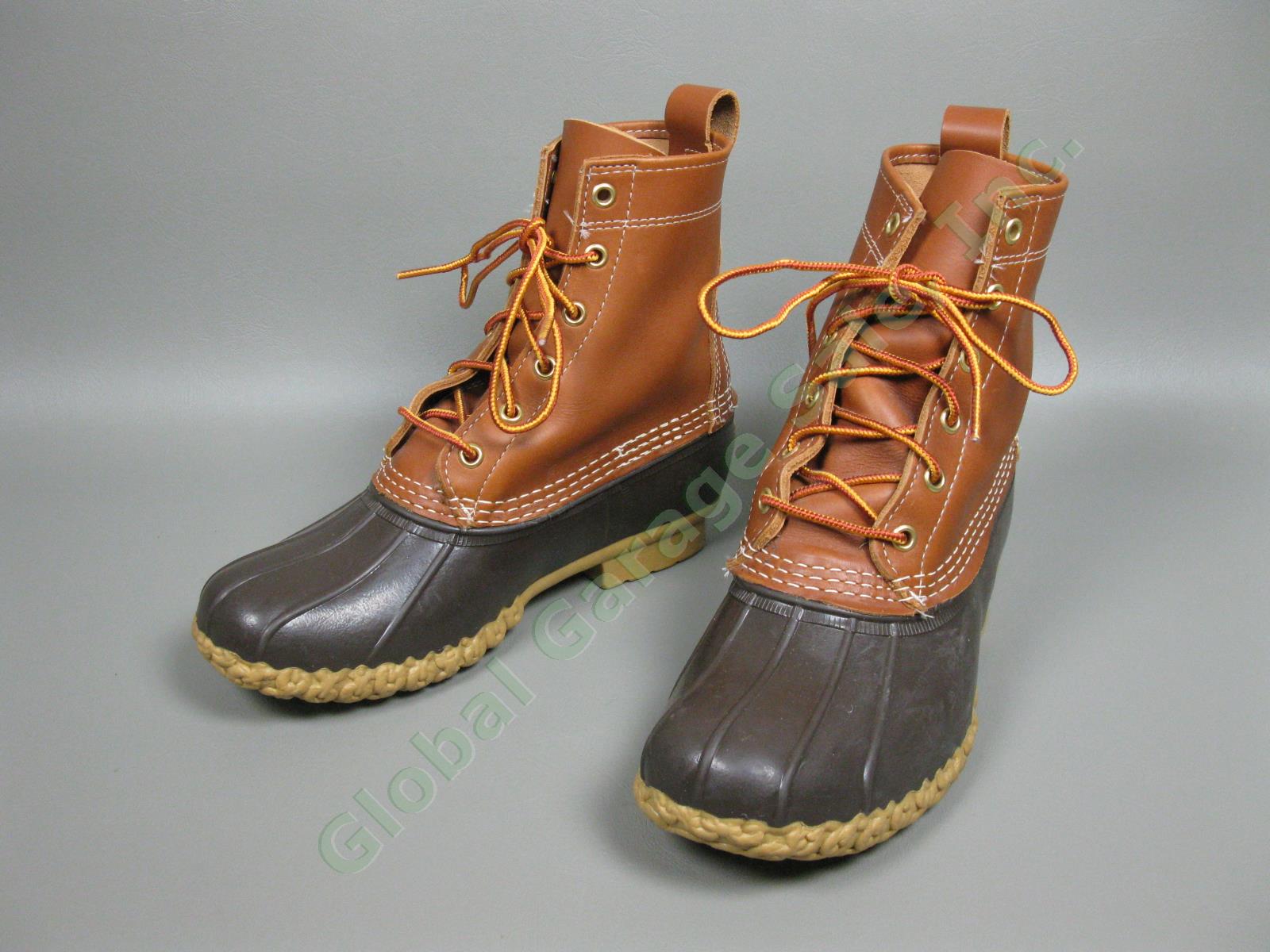 LL Bean Original Leather/Rubber 8" Duck Boots Womens Size 6 USA Made #06009 NR