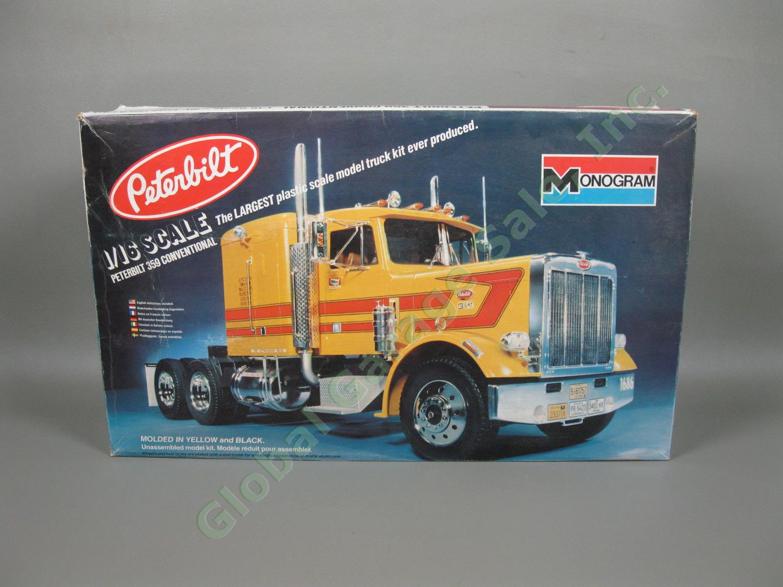 NEW 1980 Monogram Peterbilt 359 Conventional 1/16 Scale Model Truck #88-2500 NR