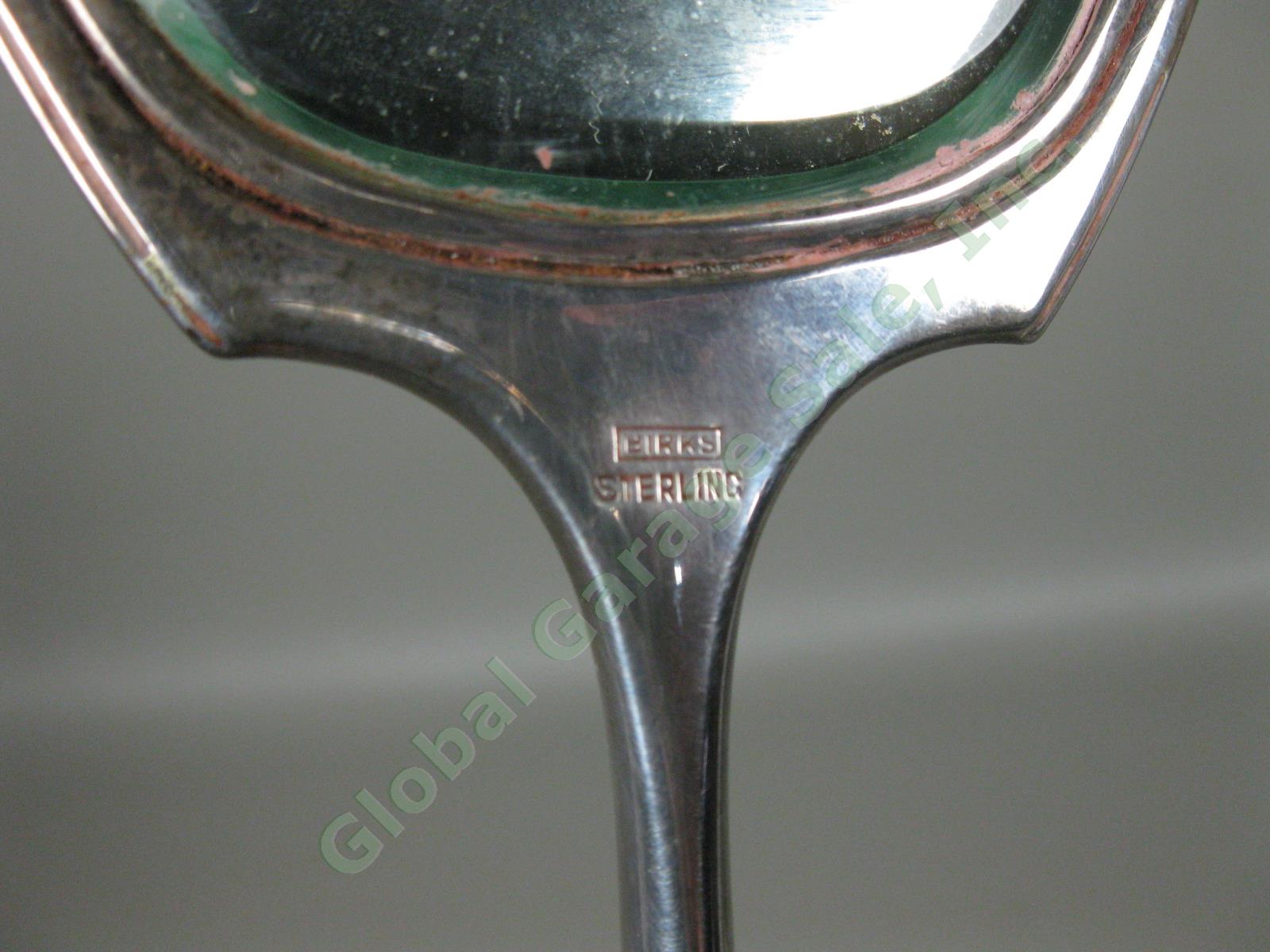 Antique Birks 24oz Sterling Silver Vanity Set Mirror Scissors Boot Corset Hook 2
