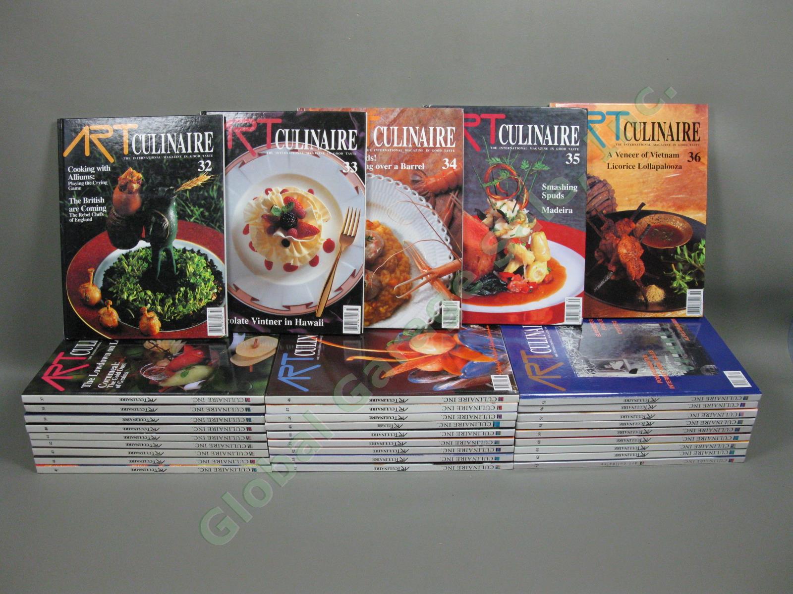 Art Culinaire 1994-2001 International Magazine Collection 32 Issues 32-63 Lot NR