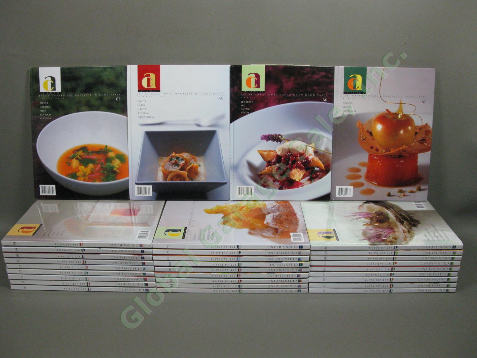 Art Culinaire 2002-2009 International Magazine Collection 31 Issues 64-94 Lot NR
