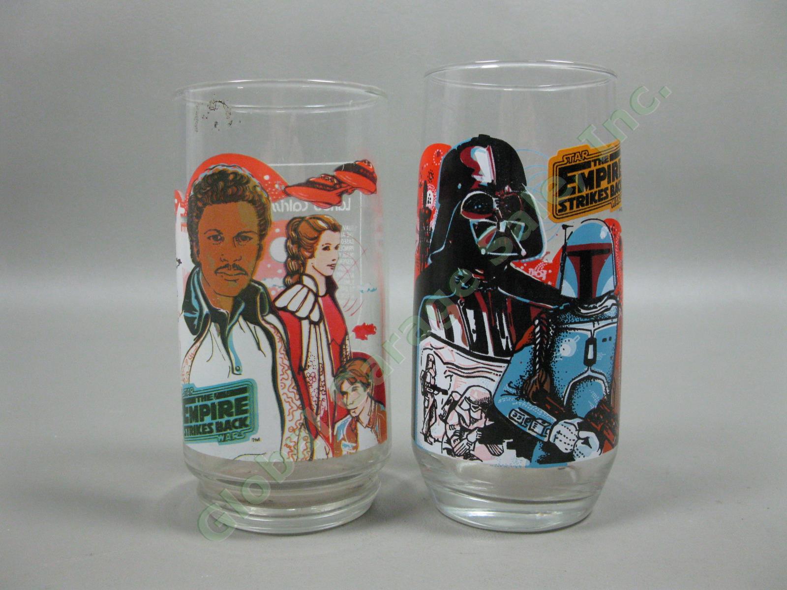8 Vintage Star Wars Collector Glasses Lot Burger King Coca-Cola Vader Luke Leia 7