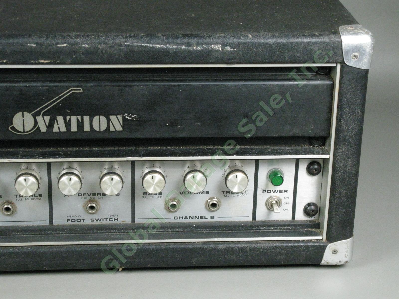 RARE Vintage Ovation K6400 Bass Guitar Amp Head 2-Channel 200 Watt Amplifier NR! 1