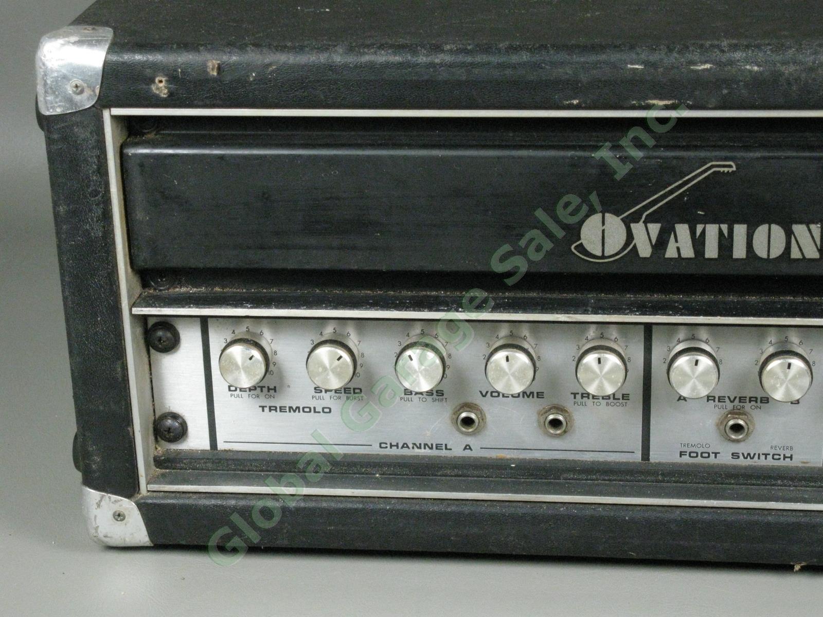 RARE Vintage Ovation K6400 Bass Guitar Amp Head 2-Channel 200 Watt Amplifier NR! 2