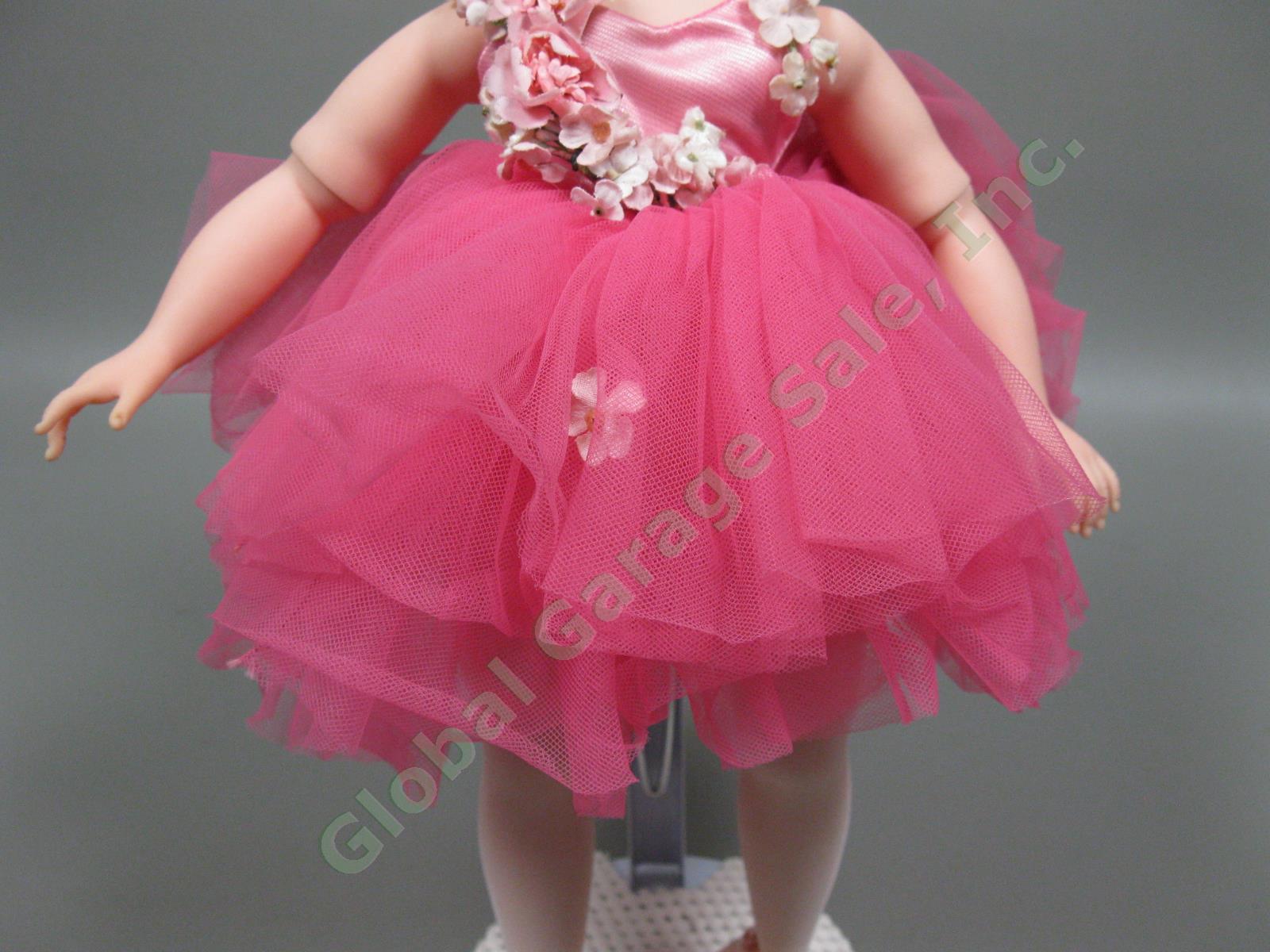 Rare 1950’s Madame Alexander 14.75” Elise Ballerina Doll Pink Tutu Brunette Wig 5