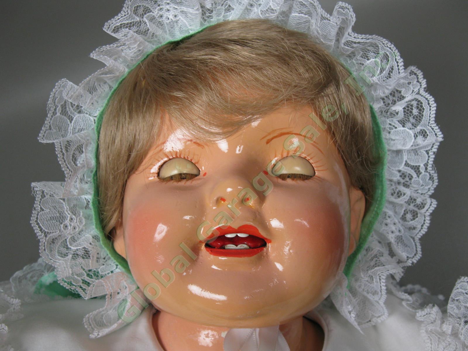 Antique 1930s Effanbee Lovums 27" Baby Girl Mama Doll w/ Sleep Eyes Restored NR 2