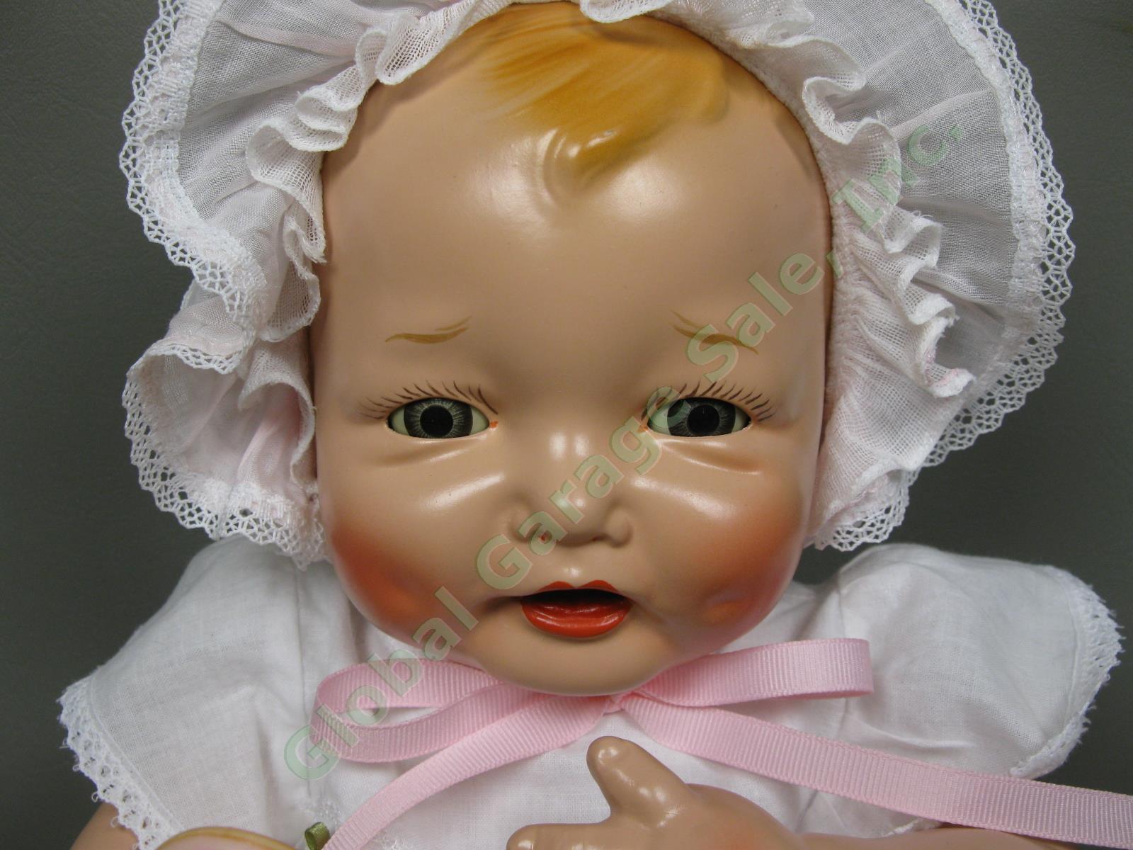 Antique 1924 Effanbee Bubbles 23" Baby Girl Doll Sleep Eyes Composition Cloth NR 1