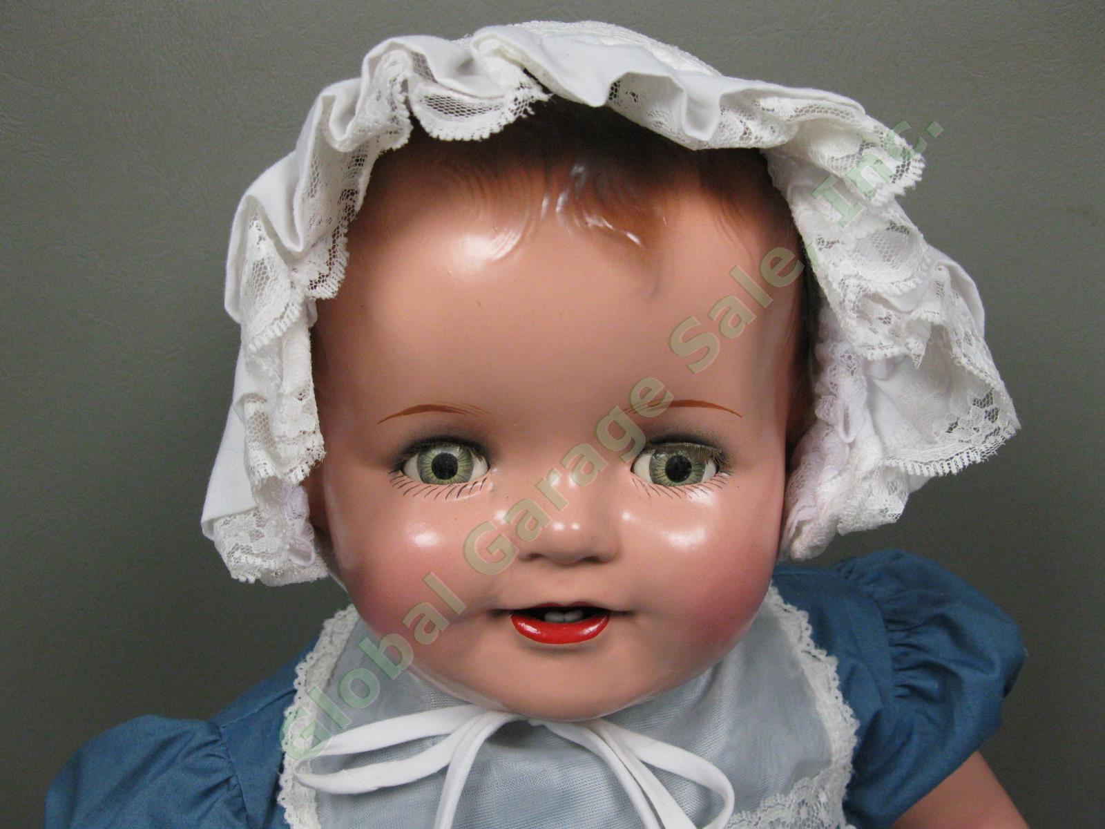 Vintage c1930’s Huge 27" Unmarked Composition/Cloth Baby Doll w/ Sleep Eyes NR! 1