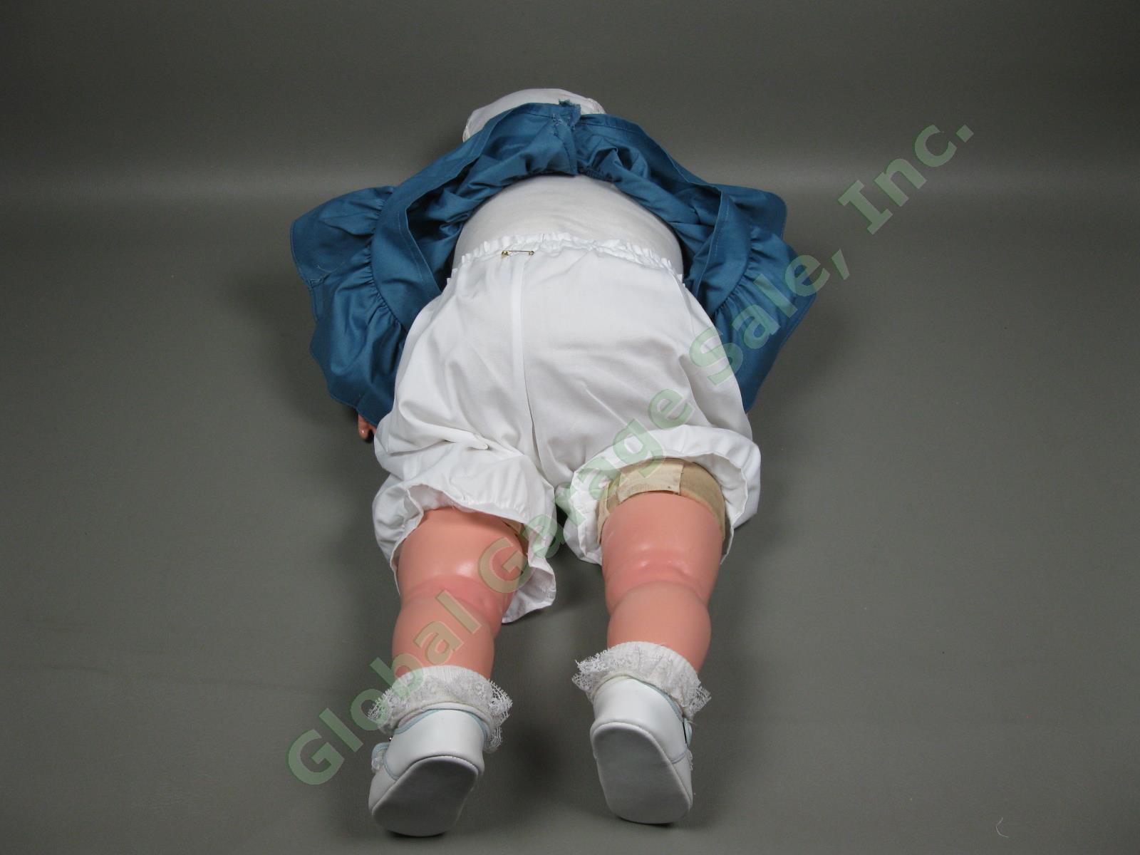 Vintage c1930’s Huge 27" Unmarked Composition/Cloth Baby Doll w/ Sleep Eyes NR! 12