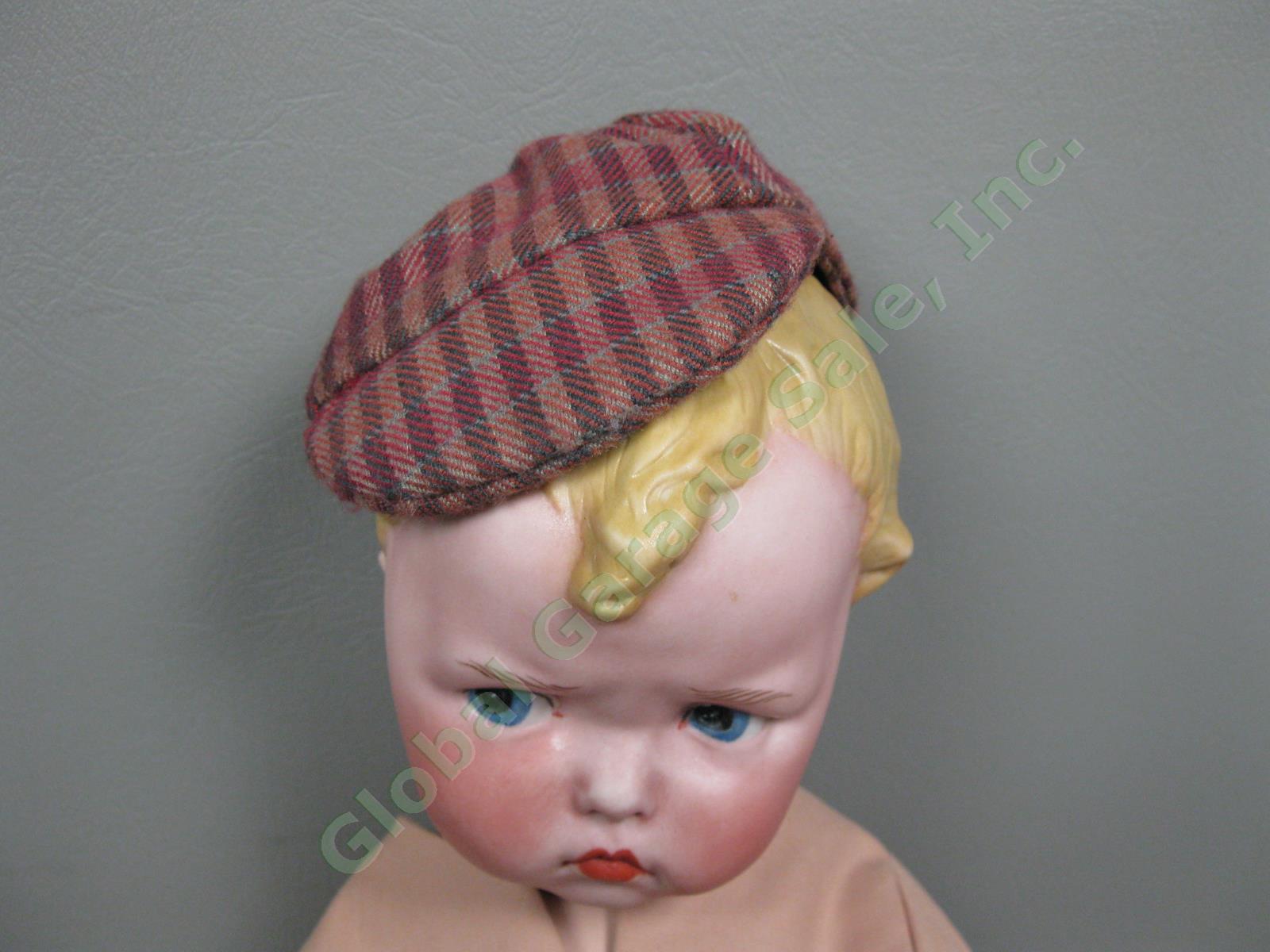 Vintage Grumpy Heubach German Baby Boy Doll Reproduction Signed Porcelain Head 1