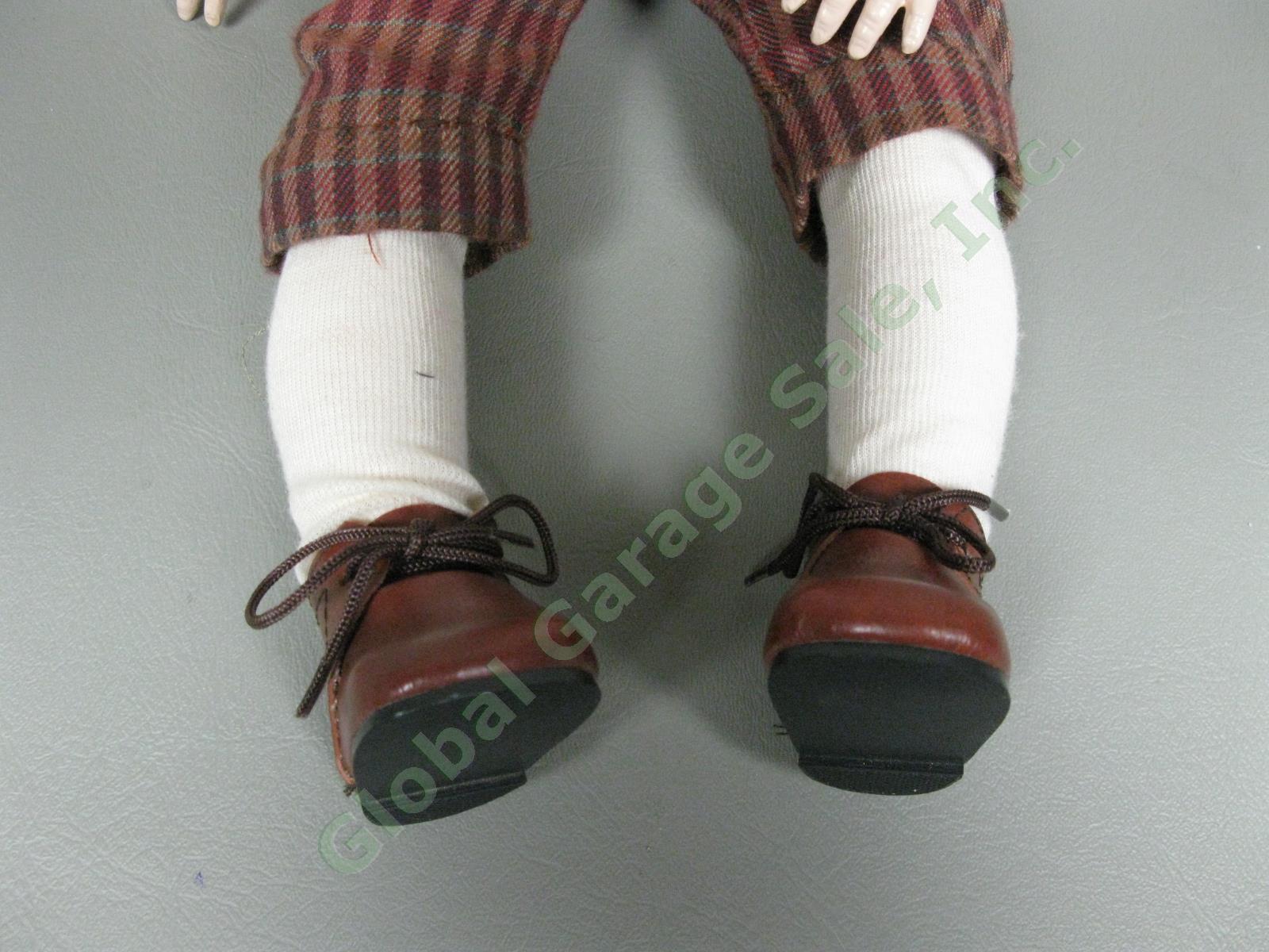 Vintage Grumpy Heubach German Baby Boy Doll Reproduction Signed Porcelain Head 3