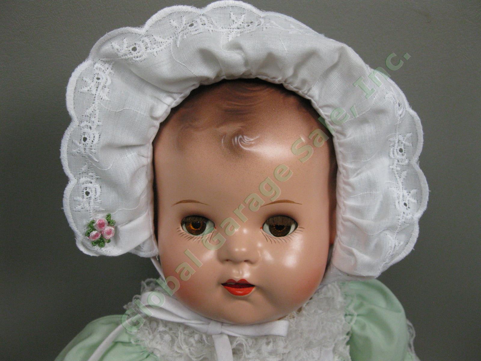 Vintage c1940s Ideal 20" Baby Beautiful Composition + Cloth Doll Fully Restored 1