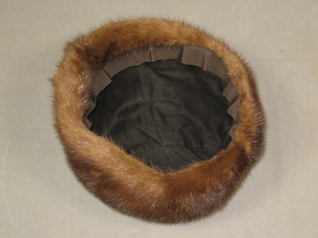 Vintage Christian Dior Mink Fur Stole Hat Fox Beaver + 7
