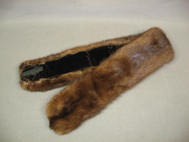 Vintage Christian Dior Mink Fur Stole Hat Fox Beaver + 8