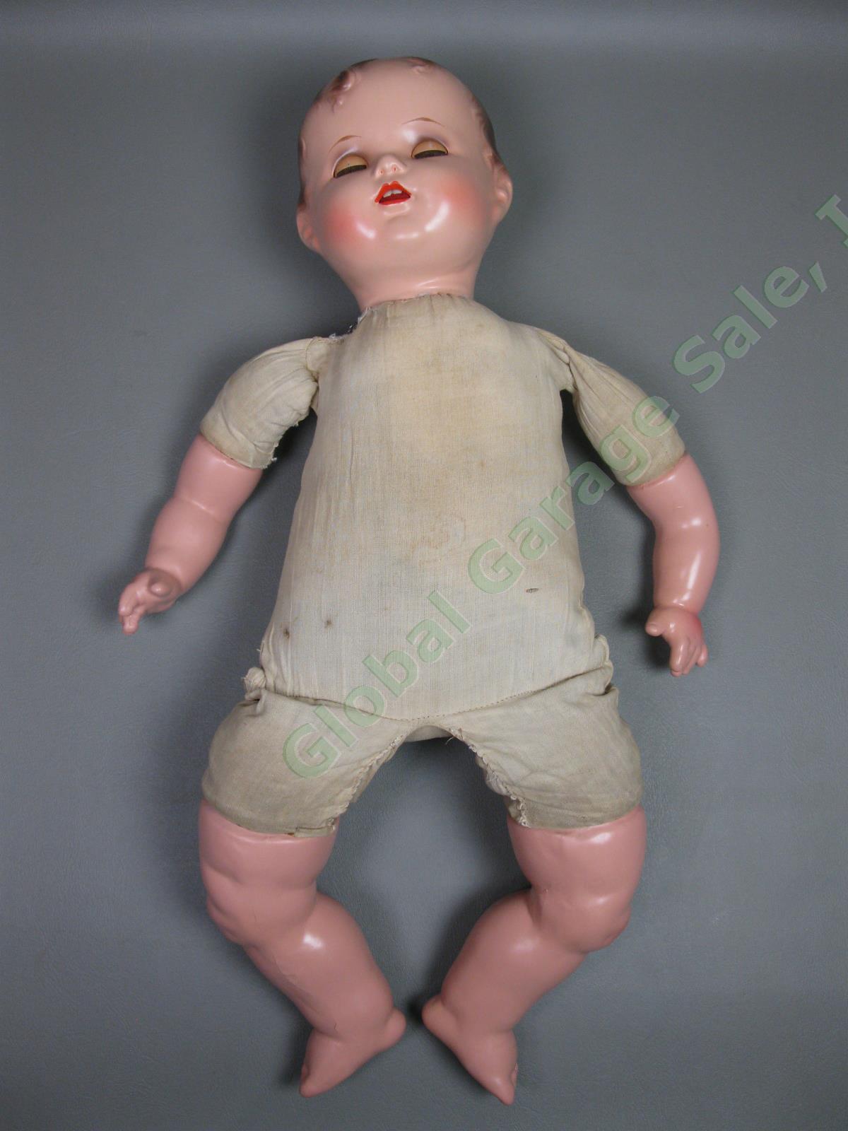 Vtg 1947 Ideal 24” Doll Baby Beautiful Series RARE Blue Sleep Eyes Restored NR 14
