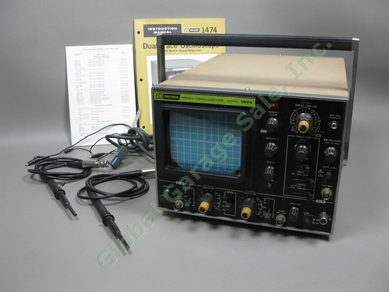 B&K Precision 1474 30MHz Triggered-Sweep Dual-Trace Oscilloscope Tested IWC NR