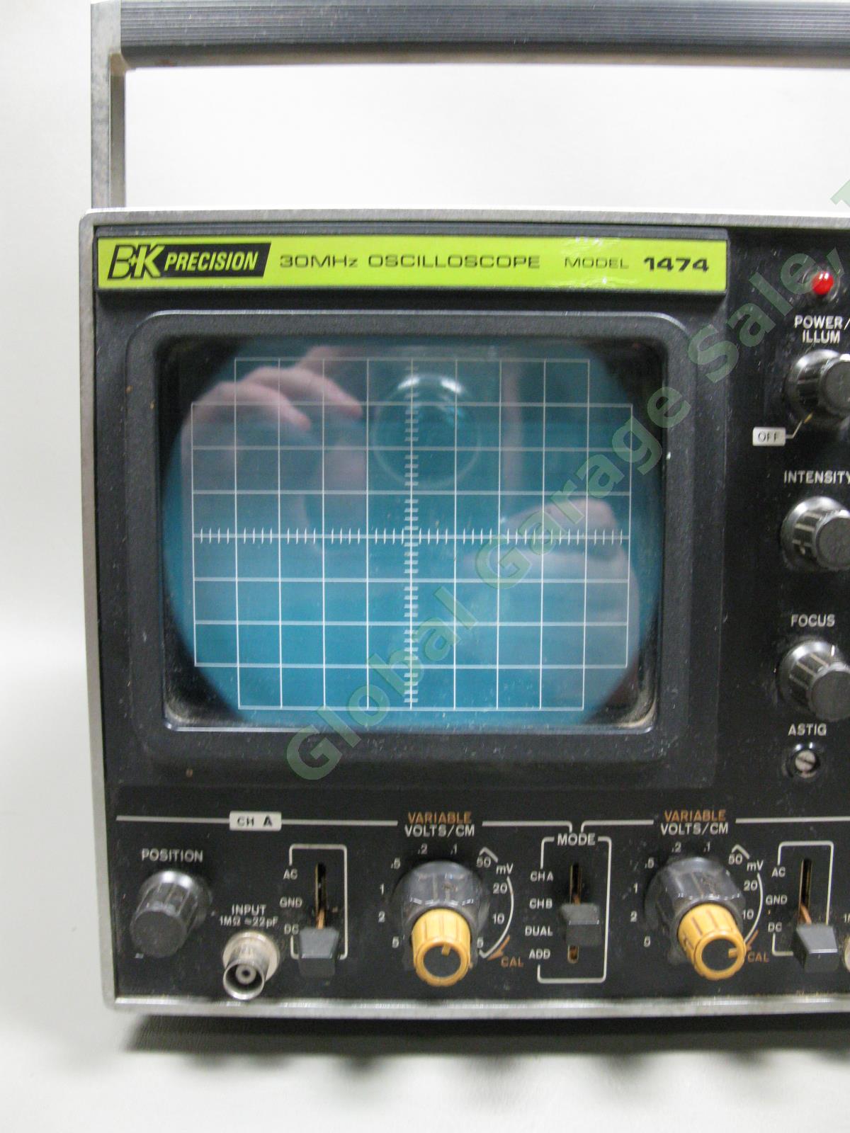 B&K Precision 1474 30MHz Triggered-Sweep Dual-Trace Oscilloscope Tested IWC NR 2