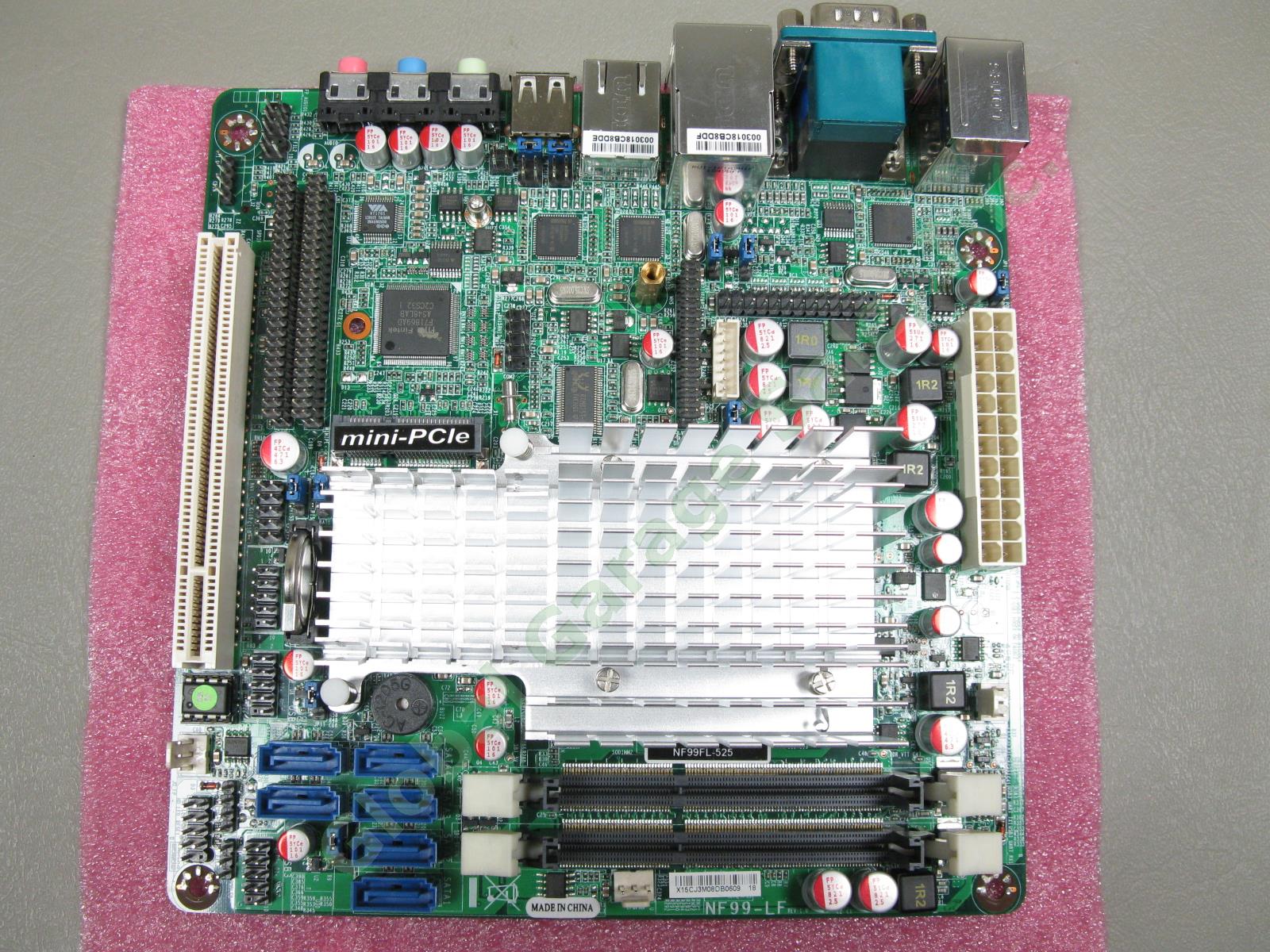 Jetway NF99FL-525 Intel Atom D525 Fanless 1.8GHz Networking Mini-ITX Motherboard 1