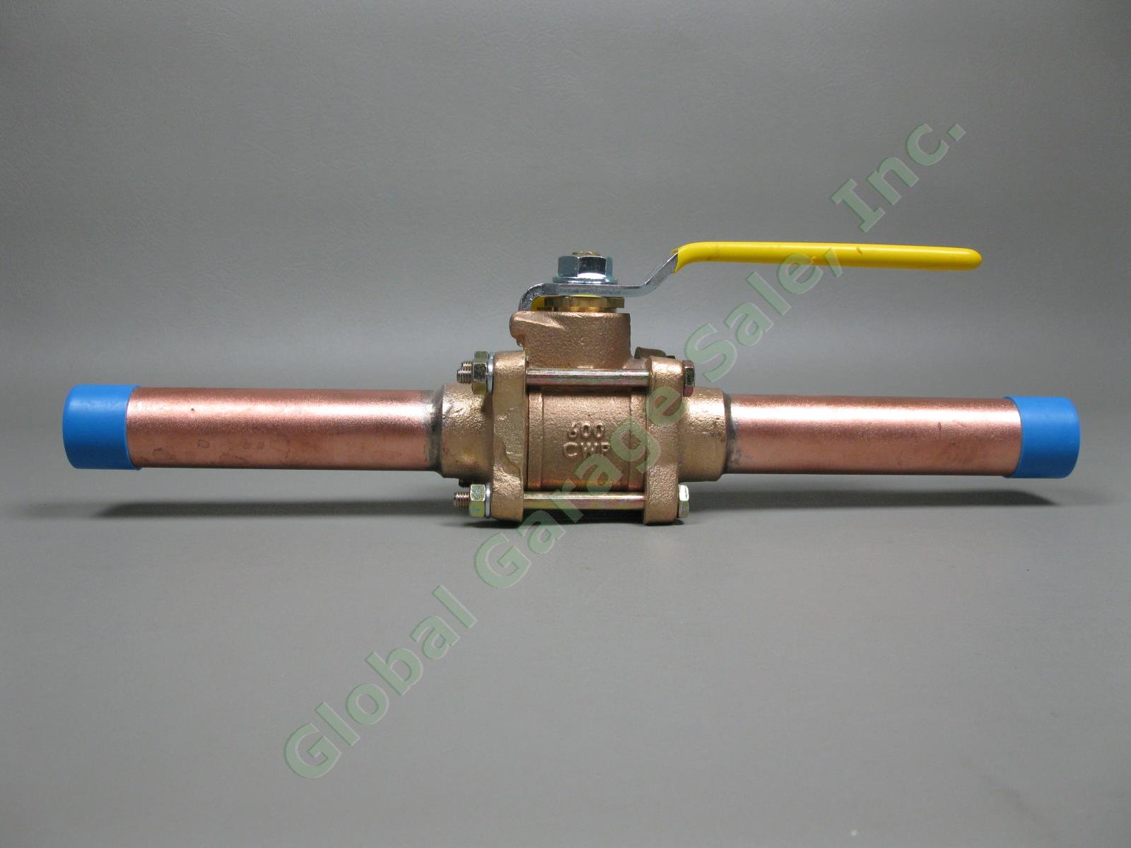 1" High Purity Copper/Bronze 3pc Apollo Male Ball Valve Cleaned For O2 Service