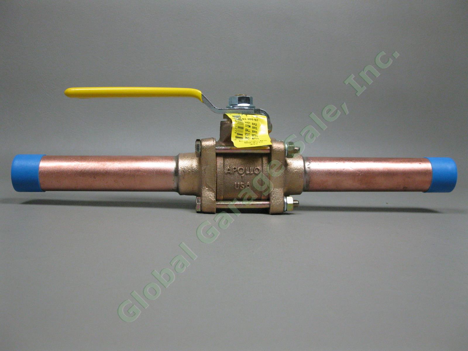 1" High Purity Copper/Bronze 3pc Apollo Male Ball Valve Cleaned For O2 Service 1
