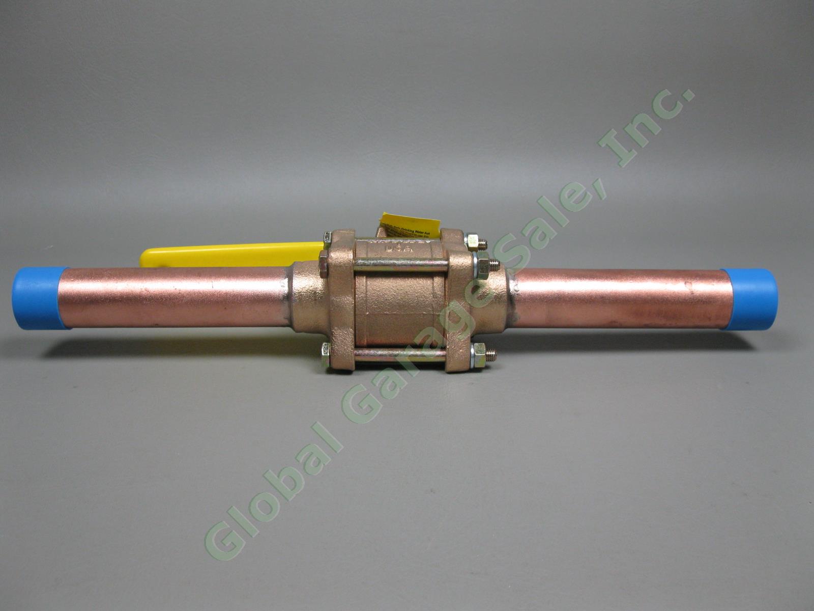 1" High Purity Copper/Bronze 3pc Apollo Male Ball Valve Cleaned For O2 Service 3