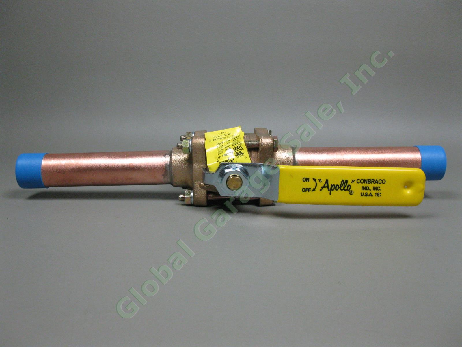 1" High Purity Copper/Bronze 3pc Apollo Male Ball Valve Cleaned For O2 Service 4