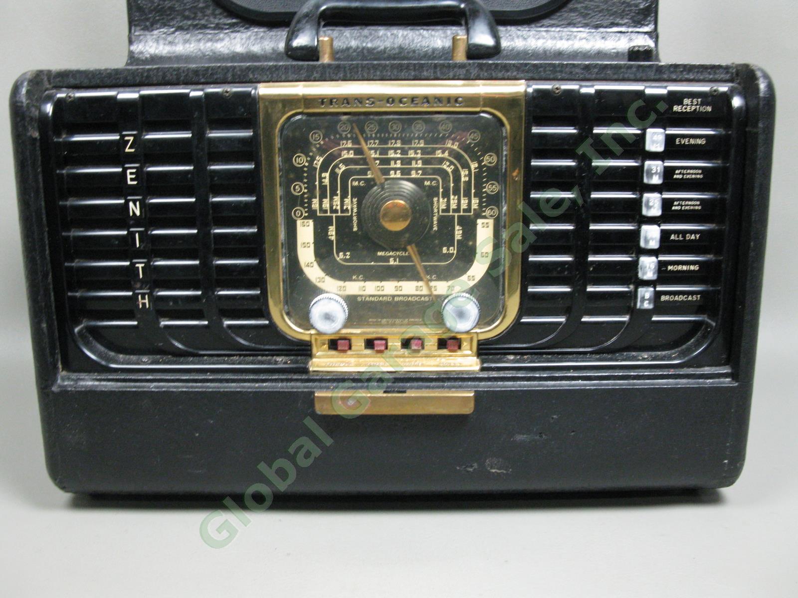 Vtg 1950s Zenith Trans-Oceanic Model G500 Shortwave AM Tube Radio 5G40-Chassis 1