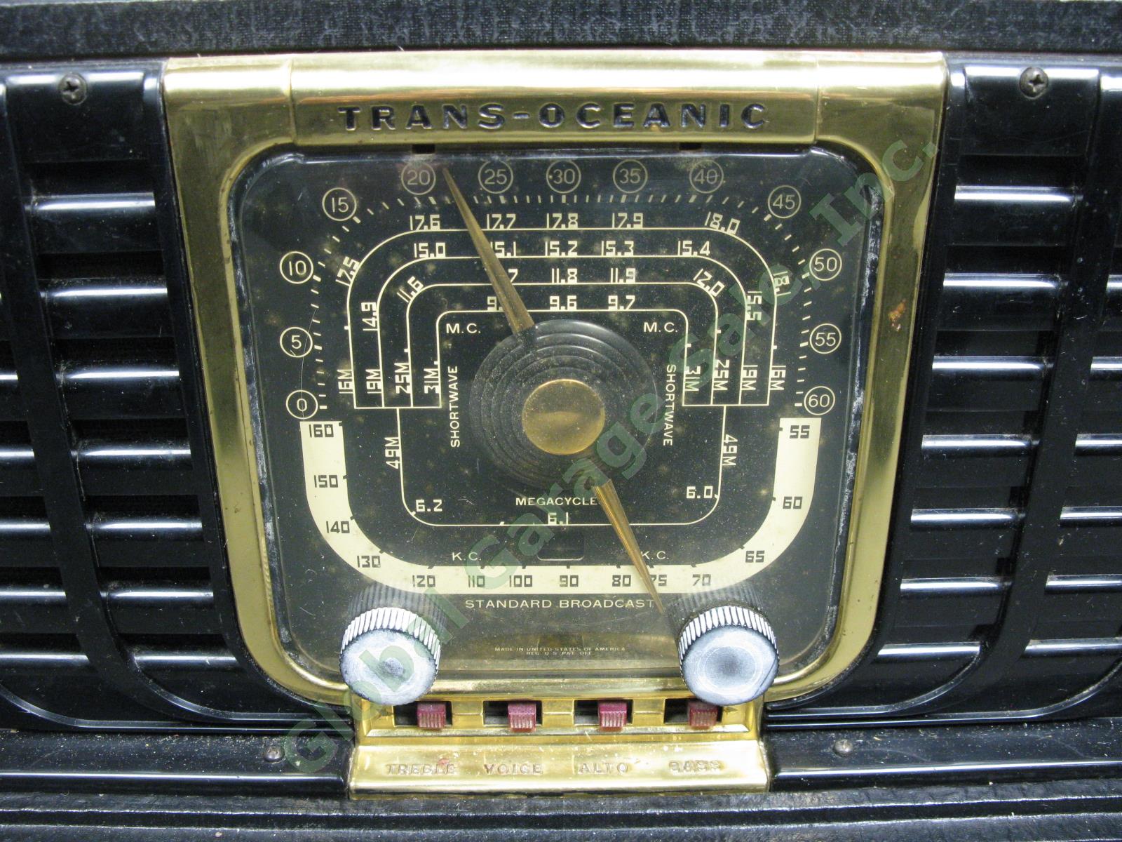 Vtg 1950s Zenith Trans-Oceanic Model G500 Shortwave AM Tube Radio 5G40-Chassis 2