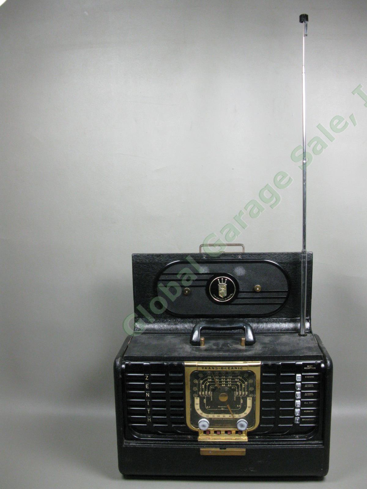 Vtg 1950s Zenith Trans-Oceanic Model G500 Shortwave AM Tube Radio 5G40-Chassis 4