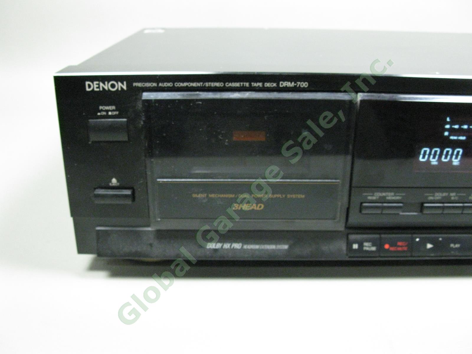 Vintage Denon DRM-700 Stereo Cassette Tape Deck 3-Head Tested Working Condition 1