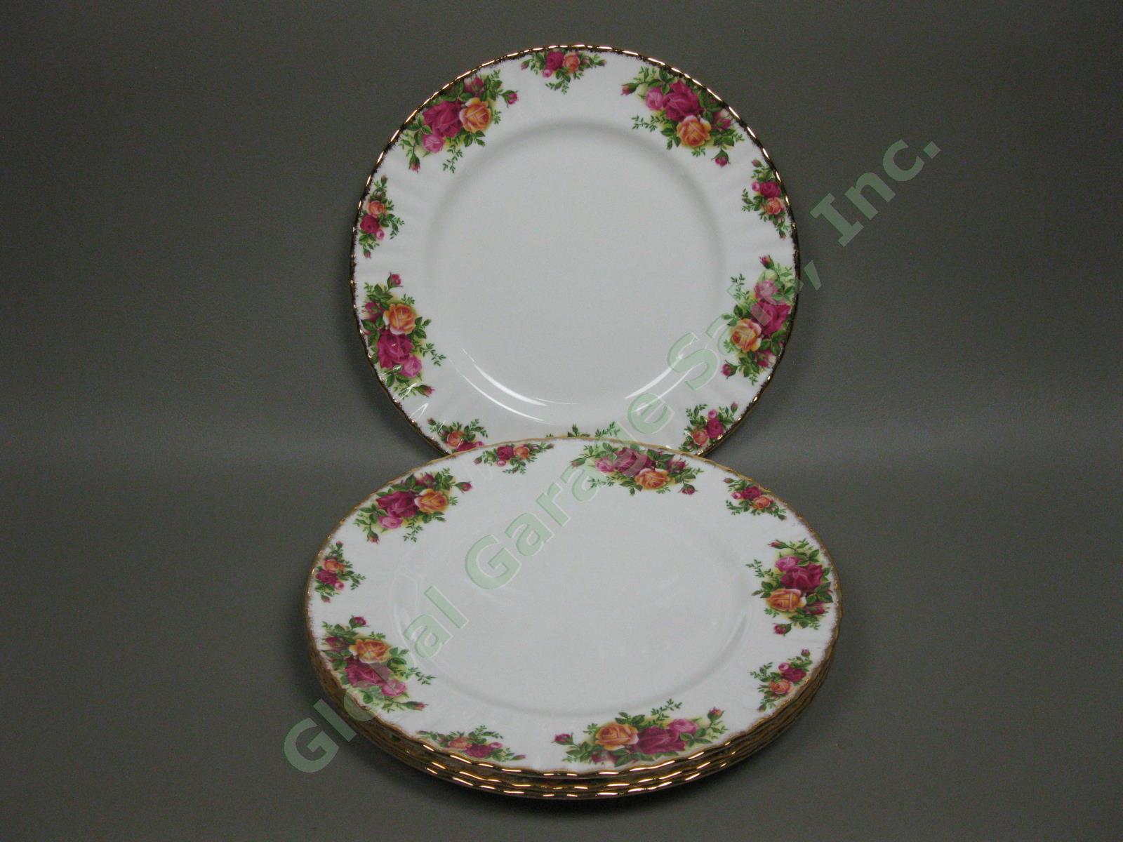 4 Royal Albert Old Country Roses Place Settings Serving Bowl Platter Plate Set 4