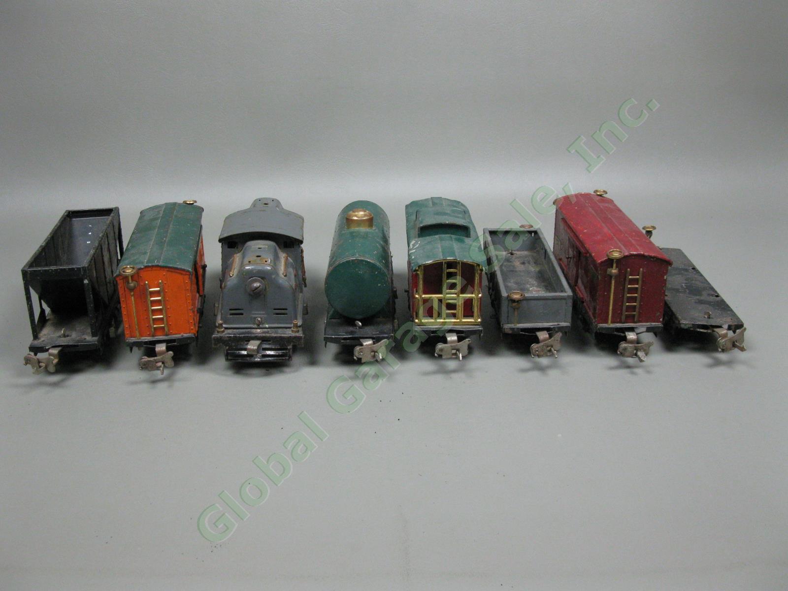 Antique 1920s-1930s Lionel Lines O Gauge Model Train Set #803 804 805 806 807 NR 5