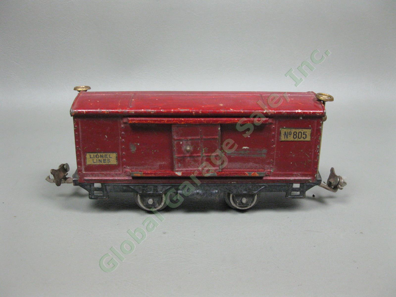 Antique 1920s-1930s Lionel Lines O Gauge Model Train Set #803 804 805 806 807 NR 9