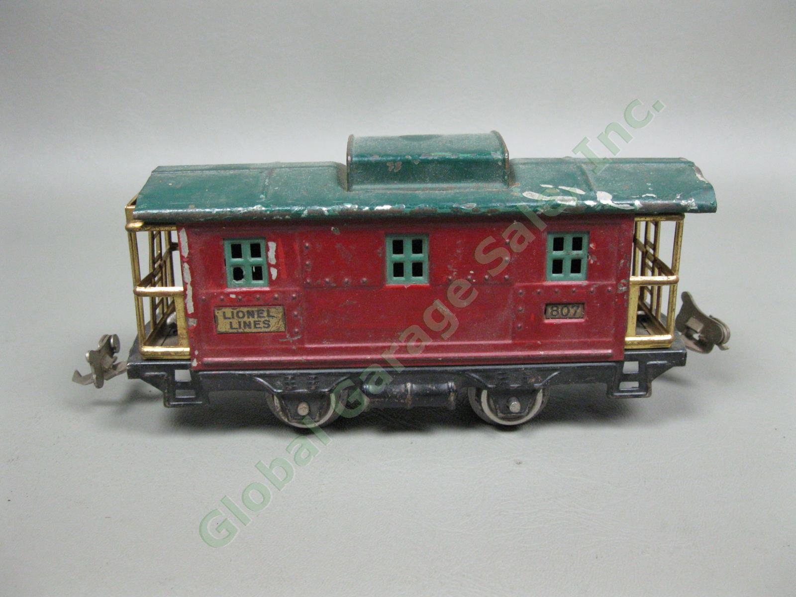 Antique 1920s-1930s Lionel Lines O Gauge Model Train Set #803 804 805 806 807 NR 12