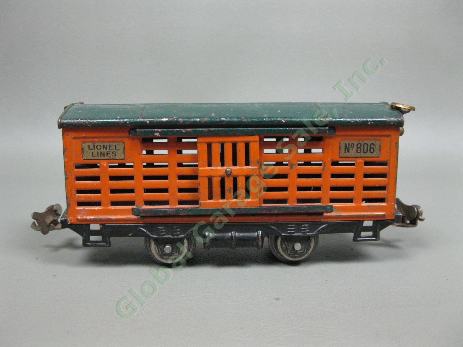 Antique 1920s-1930s Lionel Lines O Gauge Model Train Set #803 804 805 806 807 NR 15